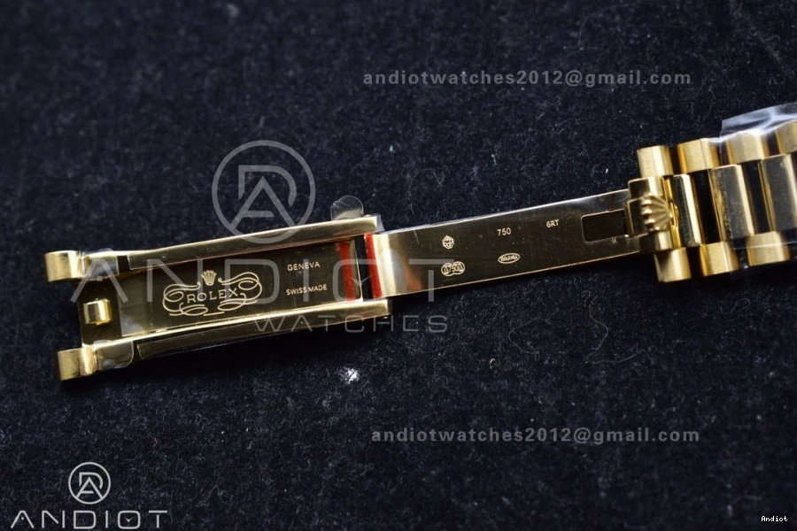 on DayDate (Gain President with Diamond QF YG Best Weight) Steel V5 Grey Square Dial Bracelet Edition vr3255 36 904L 0419